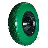 Llanta Imponchable 16” para Carretilla – Rueda Maciza con Rin Metálico, Eje de 5/8”, Ideal para Obra, Jardinería y Uso Rudo