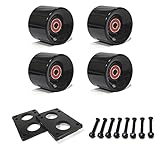 Pipuxi 60mm Skateboard Wheels 80A with ABEC-9 Bearings and Spacers,Skateboard Tool,Skateboard Riser Pads, Skateboard Hardware Screws Bolts,fit for Your Cruiser Skateboards,Penny Board -Black
