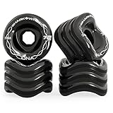 Shark Wheel Ruedas de crucero Longboard 78a de 72 mm, fórmula de ADN, color negro, juego de 4 ruedas