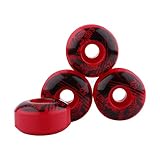 4 Unids/se Ruedas de Skate Al Aire Libre Cl¡§¡ésico 52mm x 30mm PU Cruiser Longboard Skateboard Juego de Reemplazo de Ruedas(Red)