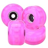 Alomejor Rueda de monopatan 4PCS 54x36mm Ruedas deslizantes de Skateboard PU Intermitente Juego de Ruedas Scooter el¨¦ctrico