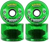 Bigfoot Longboard Wheels 76mm 80A Shr Mountain Cruisers Translucent Green