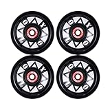 Rollerex YOLO Longboard Wheels (70 mm) (76A) (4-Pack with Bearings, Spacers and Washers)