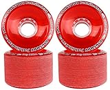 Bigfoot Freeride - Ruedas para longboard Stoneground pathfinders 70 mm x 45 mm 80 a rojo, transparente rojo